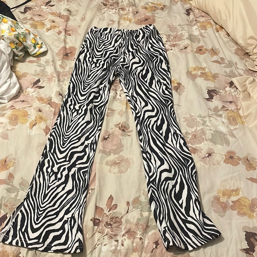 Shein zebra y2k pants never worn S